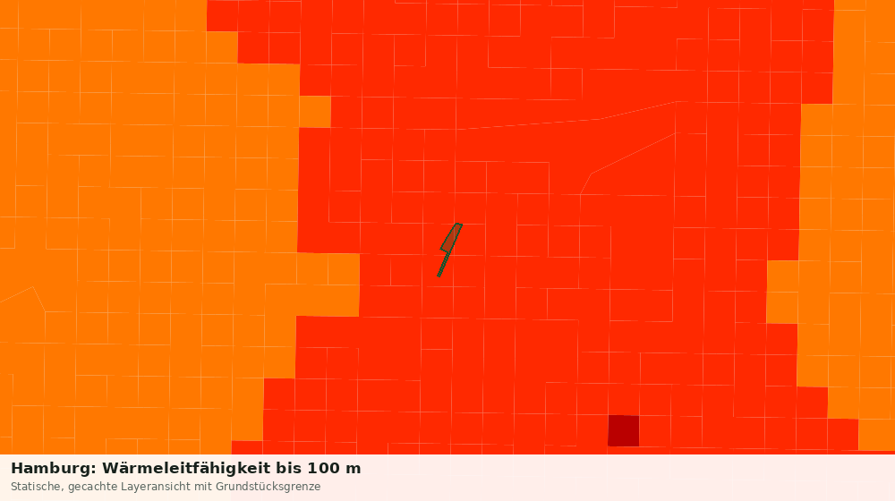 Statische Kartenansicht: Hamburg: Wärmeleitfähigkeit bis 100 m