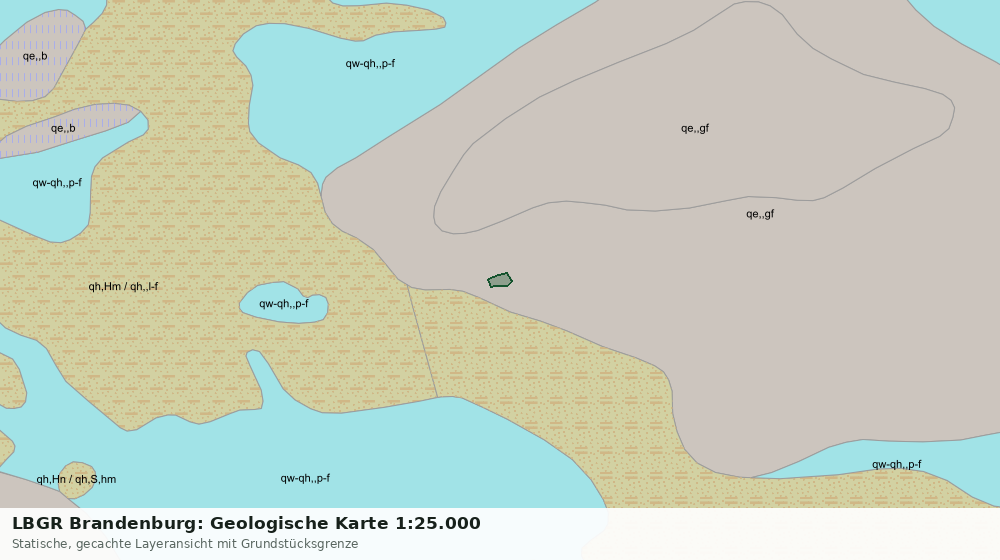 Statische Kartenansicht: LBGR Brandenburg: Geologische Karte 1:25.000