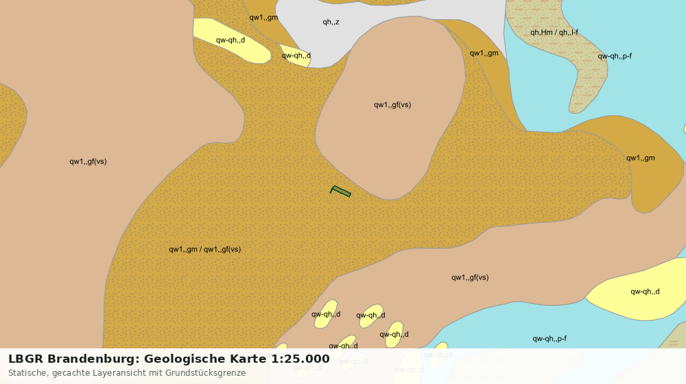 Statische Kartenansicht: LBGR Brandenburg: Geologische Karte 1:25.000