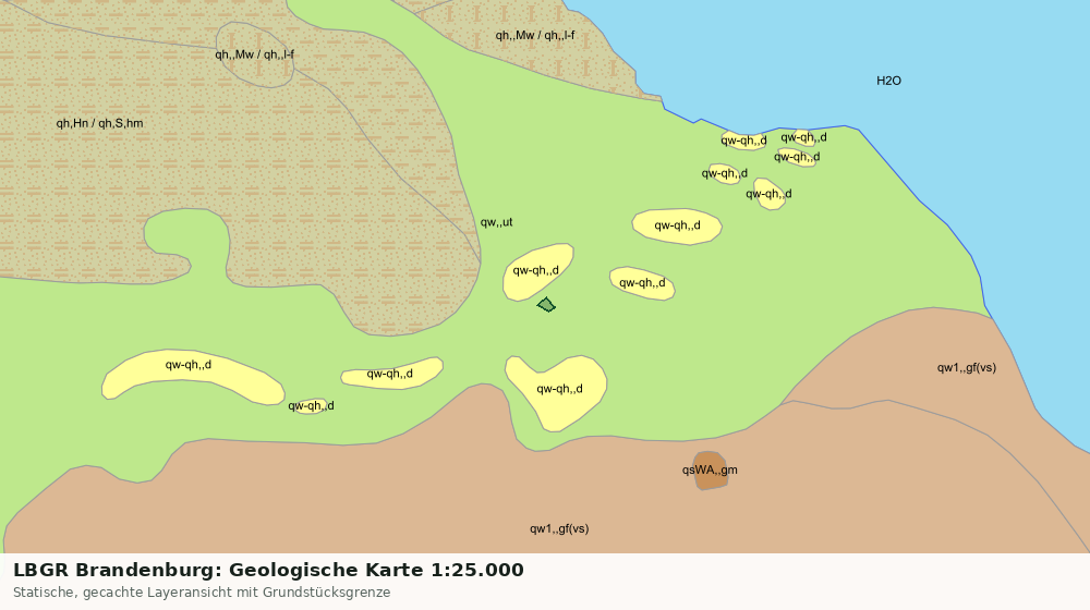 Statische Kartenansicht: LBGR Brandenburg: Geologische Karte 1:25.000