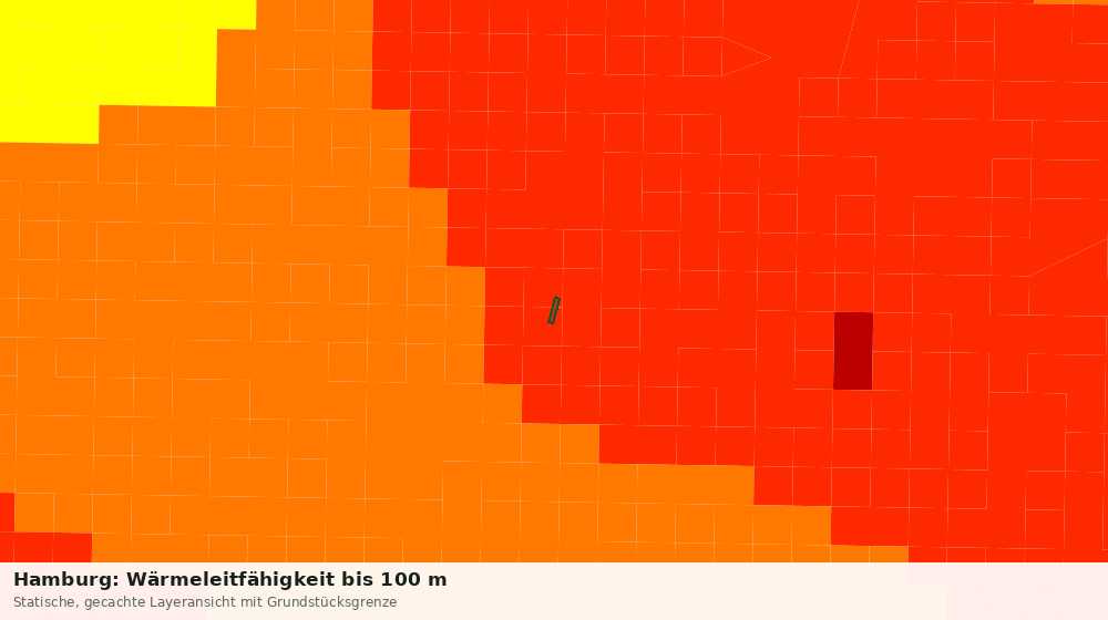 Statische Kartenansicht: Hamburg: Wärmeleitfähigkeit bis 100 m