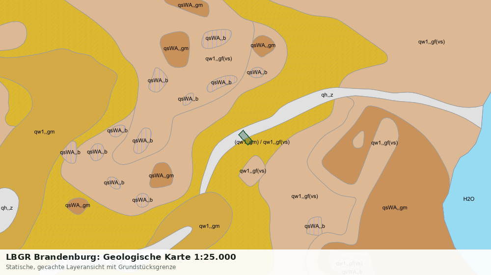 Statische Kartenansicht: LBGR Brandenburg: Geologische Karte 1:25.000