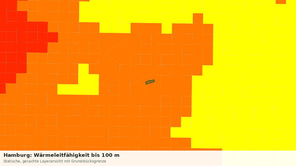 Statische Kartenansicht: Hamburg: Wärmeleitfähigkeit bis 100 m