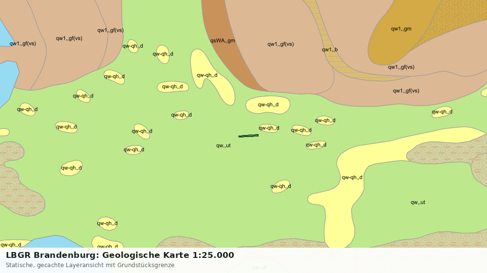 Statische Kartenansicht: LBGR Brandenburg: Geologische Karte 1:25.000