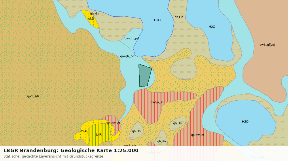 Statische Kartenansicht: LBGR Brandenburg: Geologische Karte 1:25.000