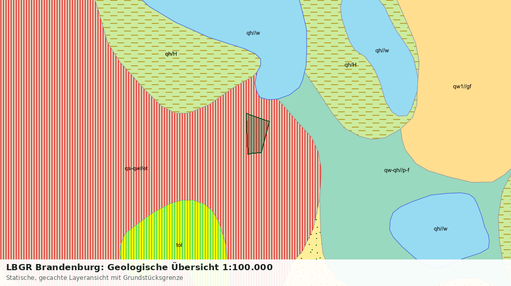 Statische Kartenansicht: LBGR Brandenburg: Geologische Übersicht 1:100.000