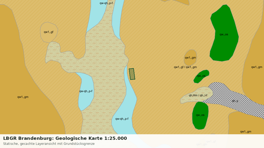 Statische Kartenansicht: LBGR Brandenburg: Geologische Karte 1:25.000