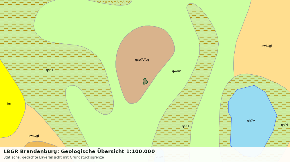 Statische Kartenansicht: LBGR Brandenburg: Geologische Übersicht 1:100.000