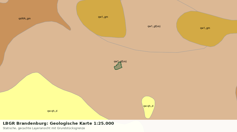 Statische Kartenansicht: LBGR Brandenburg: Geologische Karte 1:25.000