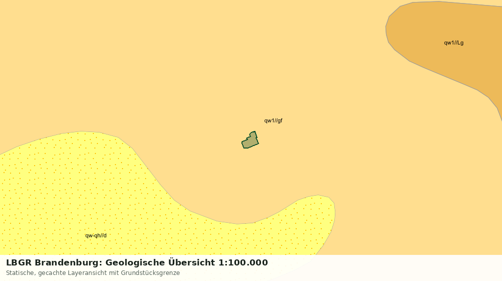 Statische Kartenansicht: LBGR Brandenburg: Geologische Übersicht 1:100.000