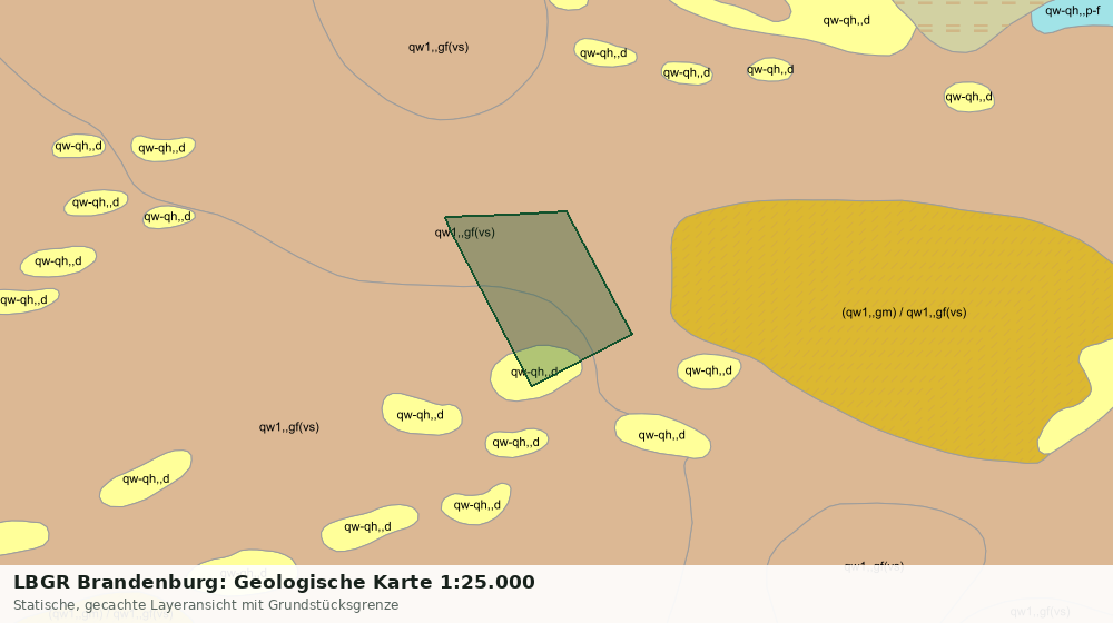 Statische Kartenansicht: LBGR Brandenburg: Geologische Karte 1:25.000