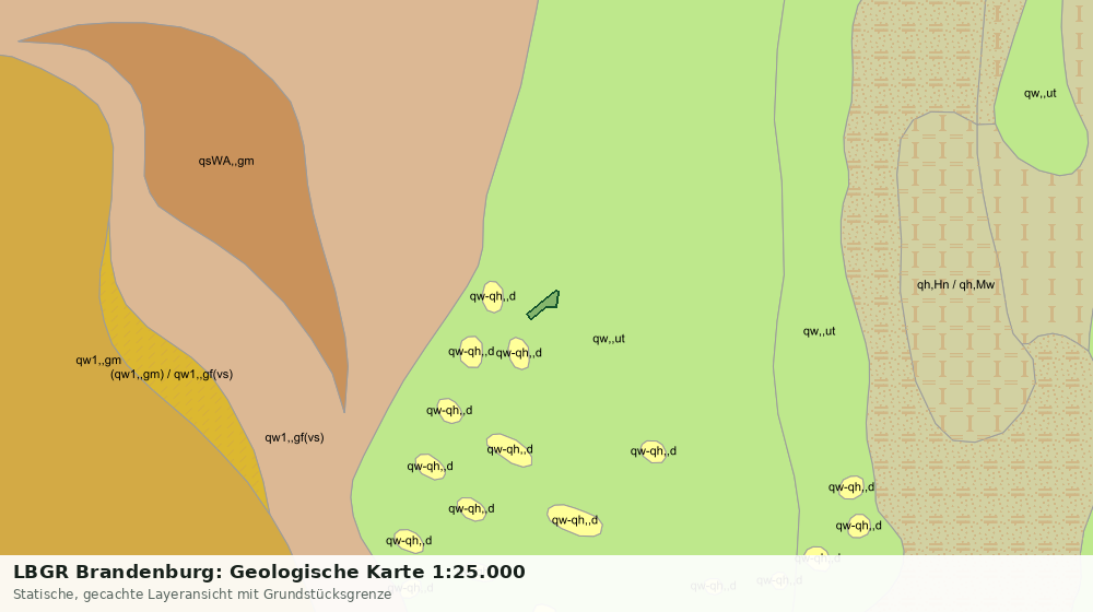 Statische Kartenansicht: LBGR Brandenburg: Geologische Karte 1:25.000