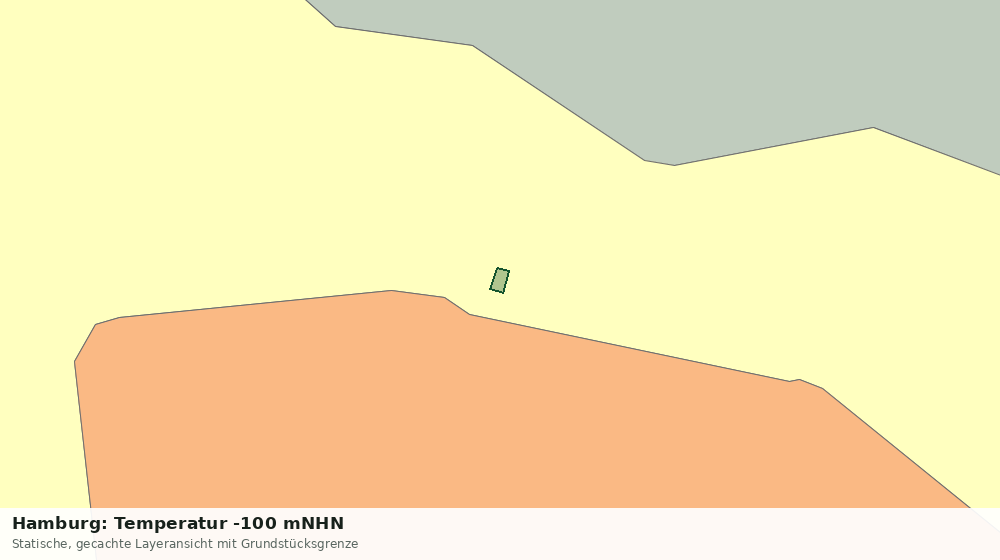 Statische Kartenansicht: Hamburg: Temperatur -100 mNHN