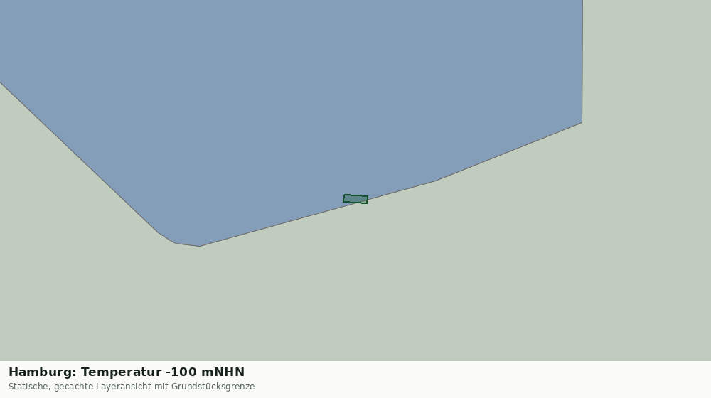 Statische Kartenansicht: Hamburg: Temperatur -100 mNHN