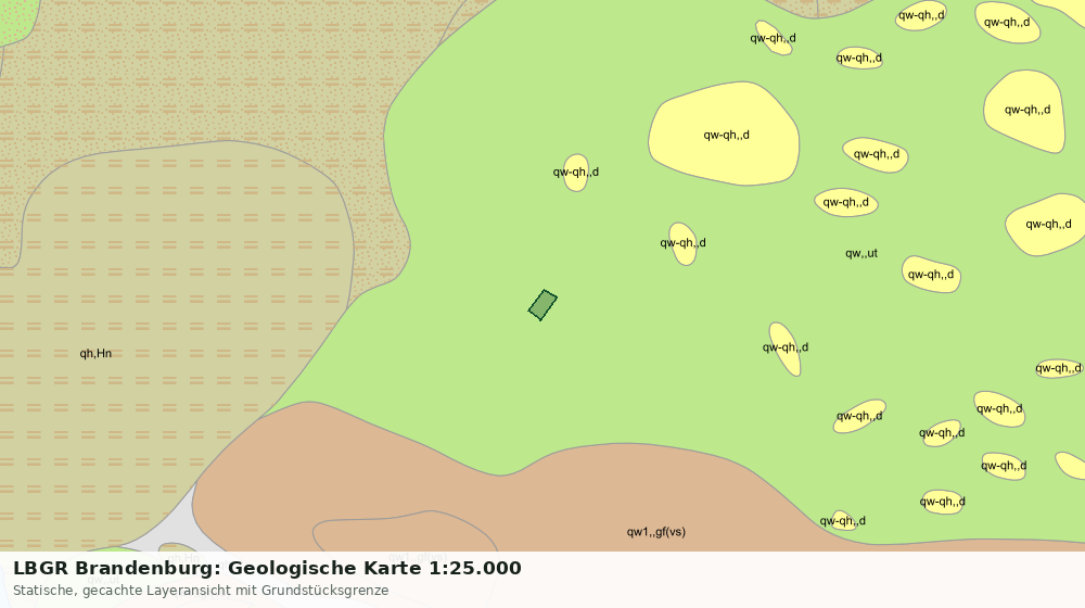 Statische Kartenansicht: LBGR Brandenburg: Geologische Karte 1:25.000