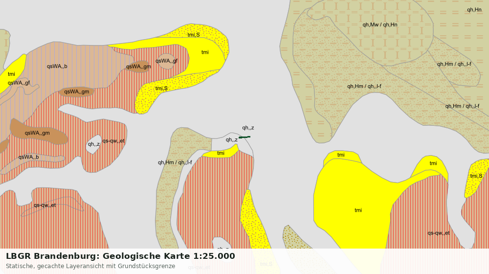 Statische Kartenansicht: LBGR Brandenburg: Geologische Karte 1:25.000