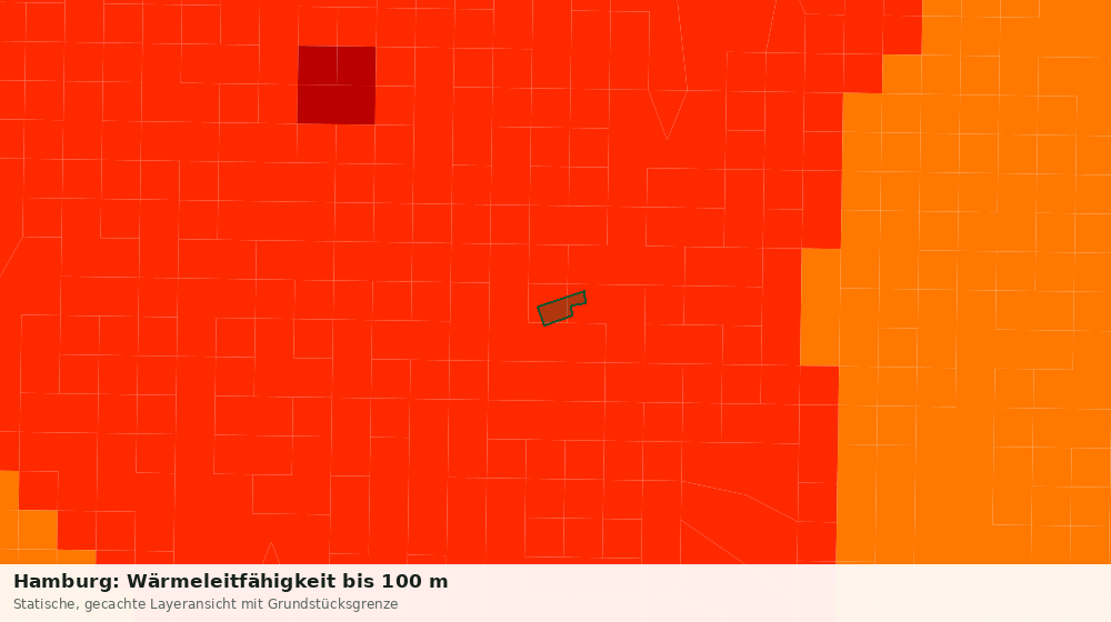 Statische Kartenansicht: Hamburg: Wärmeleitfähigkeit bis 100 m