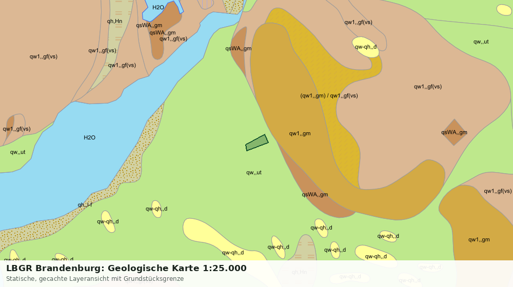 Statische Kartenansicht: LBGR Brandenburg: Geologische Karte 1:25.000