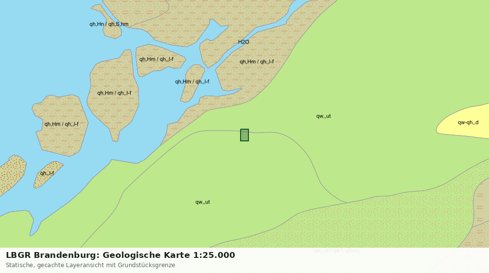 Statische Kartenansicht: LBGR Brandenburg: Geologische Karte 1:25.000