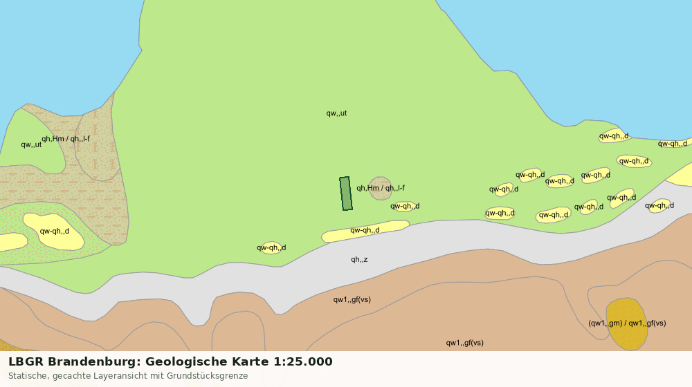 Statische Kartenansicht: LBGR Brandenburg: Geologische Karte 1:25.000