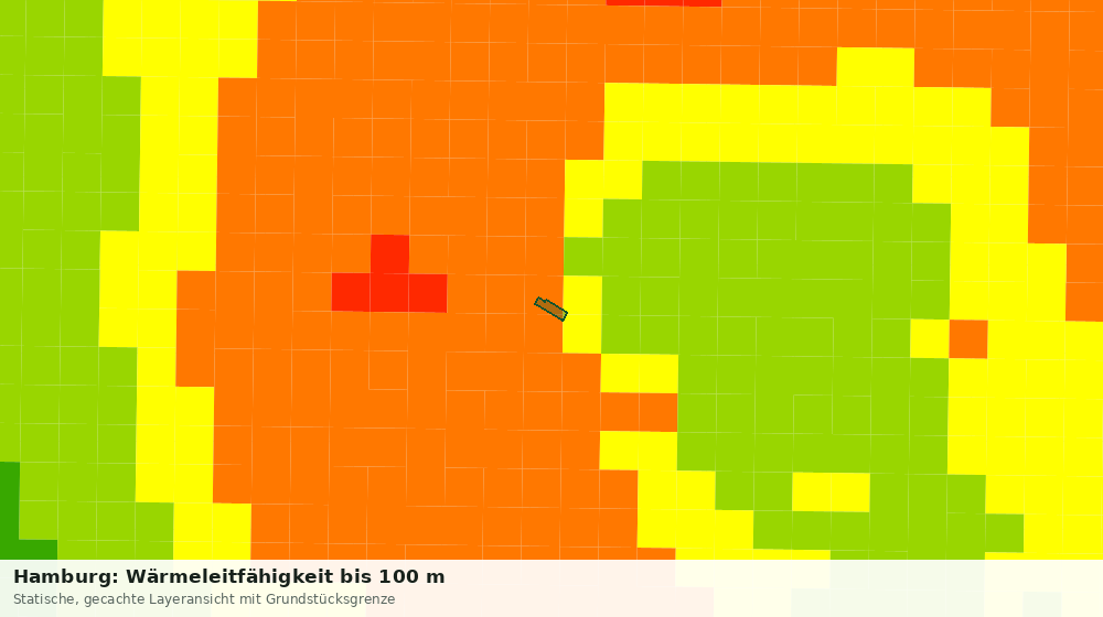 Statische Kartenansicht: Hamburg: Wärmeleitfähigkeit bis 100 m