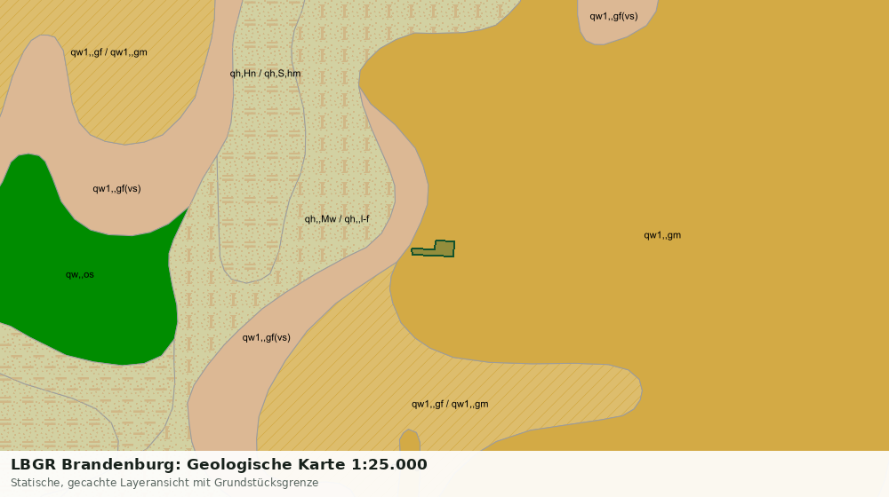 Statische Kartenansicht: LBGR Brandenburg: Geologische Karte 1:25.000