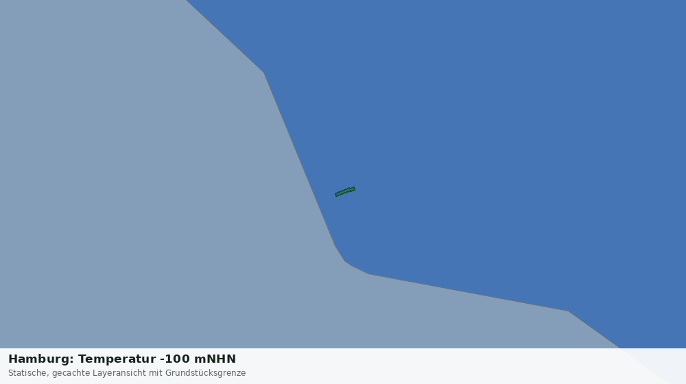 Statische Kartenansicht: Hamburg: Temperatur -100 mNHN