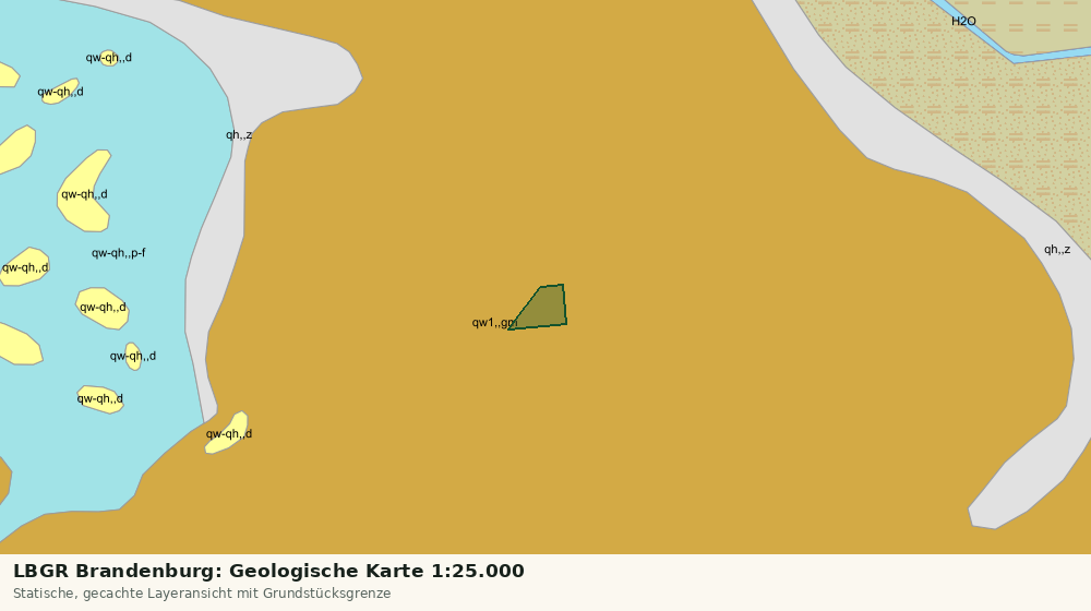 Statische Kartenansicht: LBGR Brandenburg: Geologische Karte 1:25.000