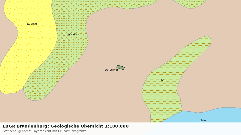 Statische Kartenansicht: LBGR Brandenburg: Geologische Übersicht 1:100.000
