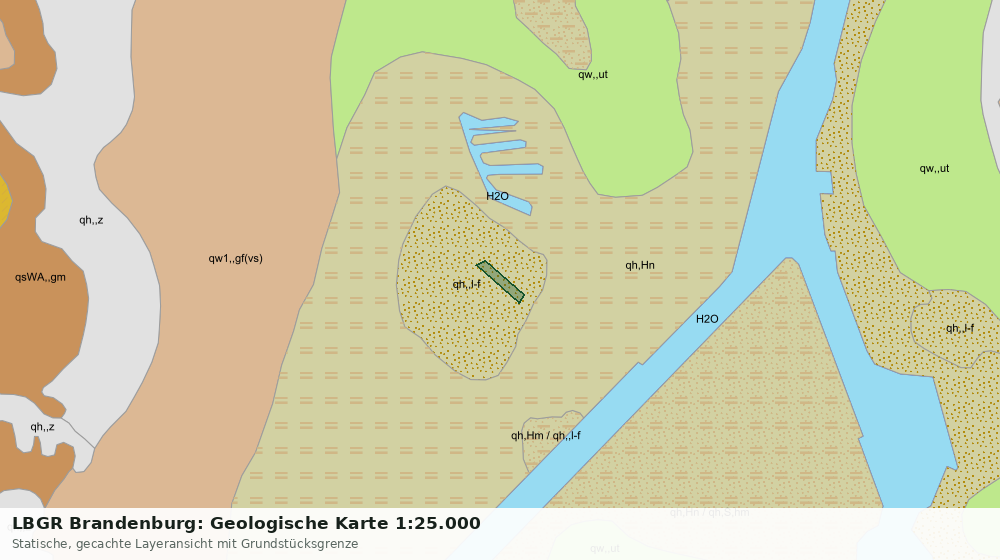 Statische Kartenansicht: LBGR Brandenburg: Geologische Karte 1:25.000