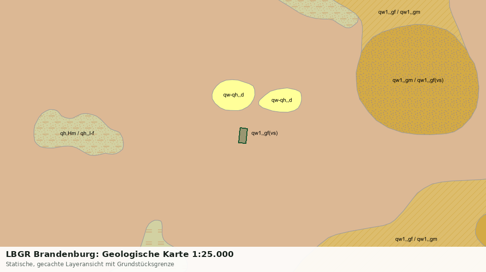 Statische Kartenansicht: LBGR Brandenburg: Geologische Karte 1:25.000