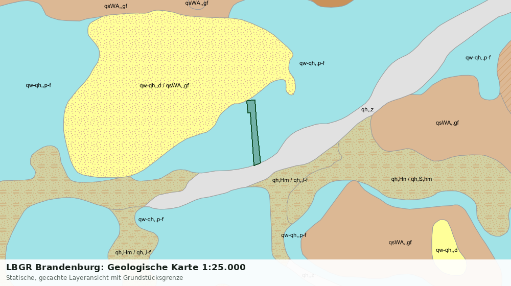 Statische Kartenansicht: LBGR Brandenburg: Geologische Karte 1:25.000