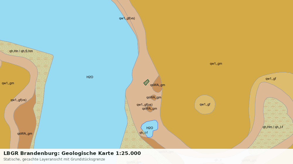 Statische Kartenansicht: LBGR Brandenburg: Geologische Karte 1:25.000