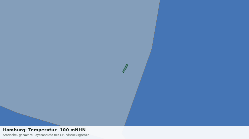 Statische Kartenansicht: Hamburg: Temperatur -100 mNHN