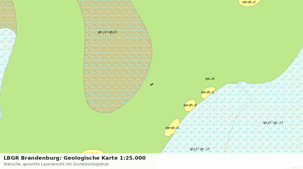 Statische Kartenansicht: LBGR Brandenburg: Geologische Karte 1:25.000