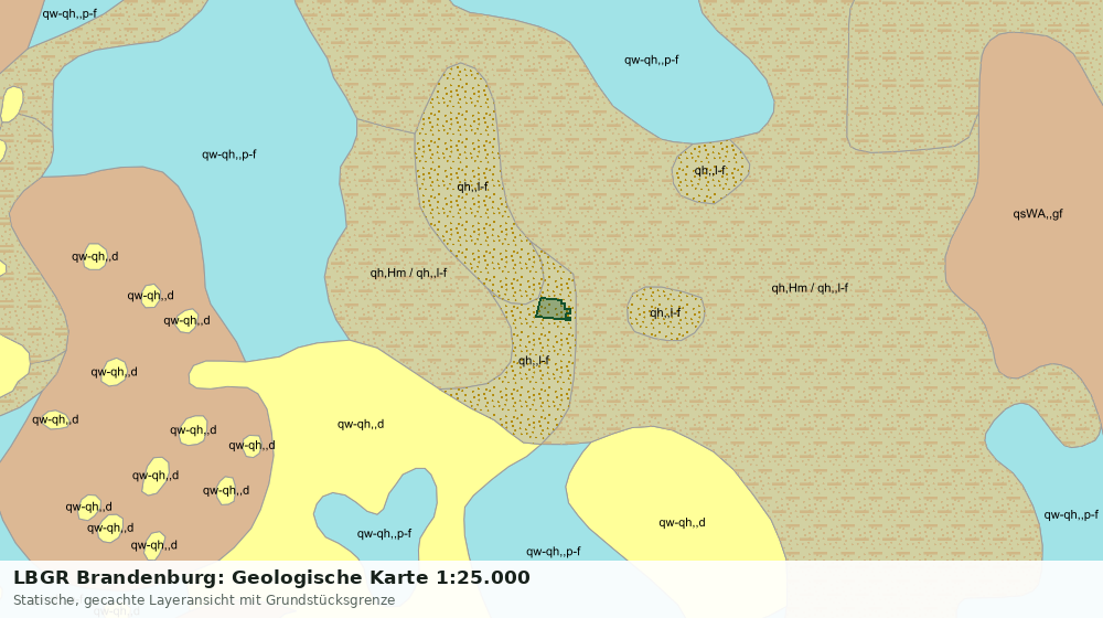 Statische Kartenansicht: LBGR Brandenburg: Geologische Karte 1:25.000