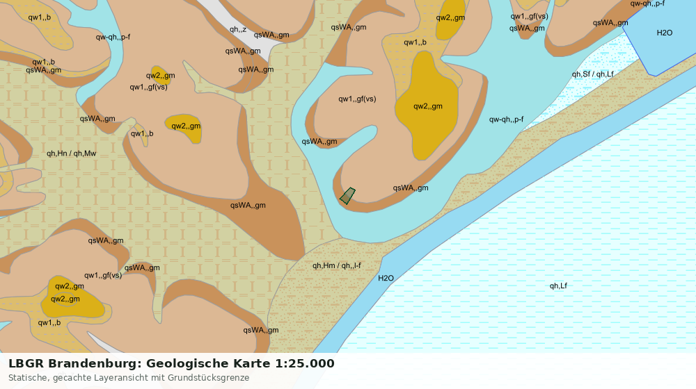 Statische Kartenansicht: LBGR Brandenburg: Geologische Karte 1:25.000