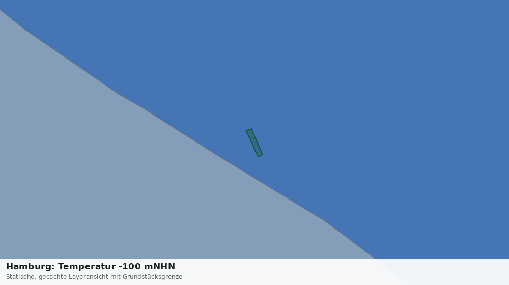 Statische Kartenansicht: Hamburg: Temperatur -100 mNHN
