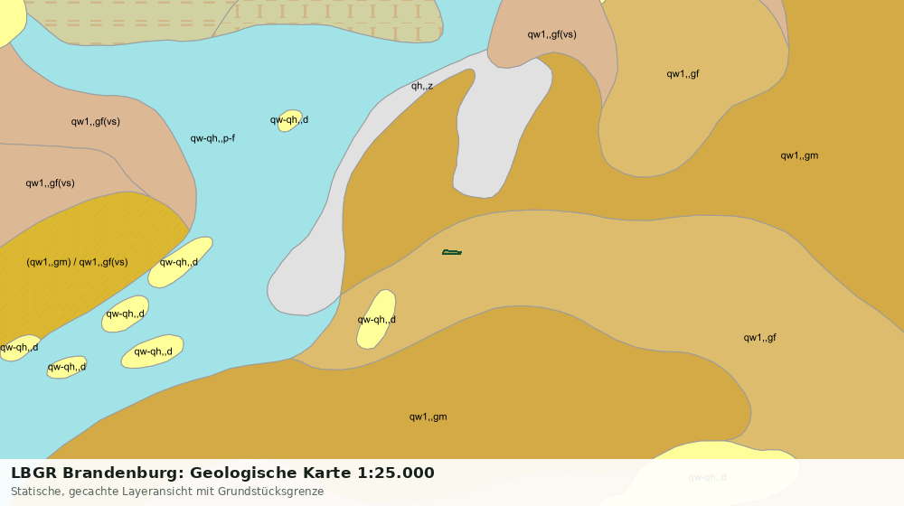 Statische Kartenansicht: LBGR Brandenburg: Geologische Karte 1:25.000