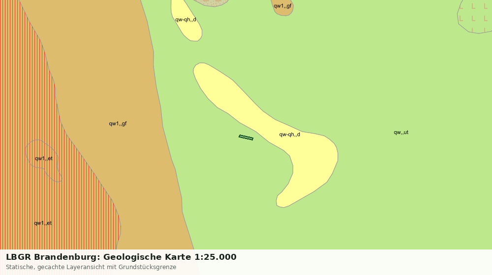 Statische Kartenansicht: LBGR Brandenburg: Geologische Karte 1:25.000