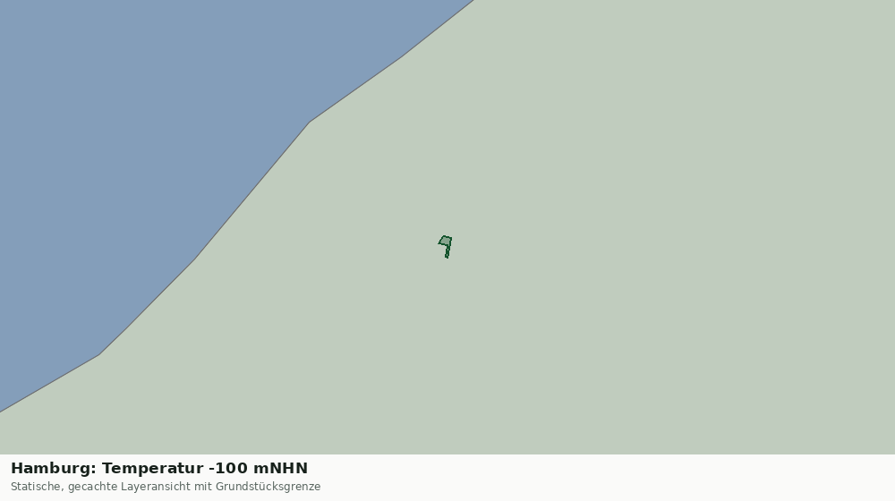Statische Kartenansicht: Hamburg: Temperatur -100 mNHN