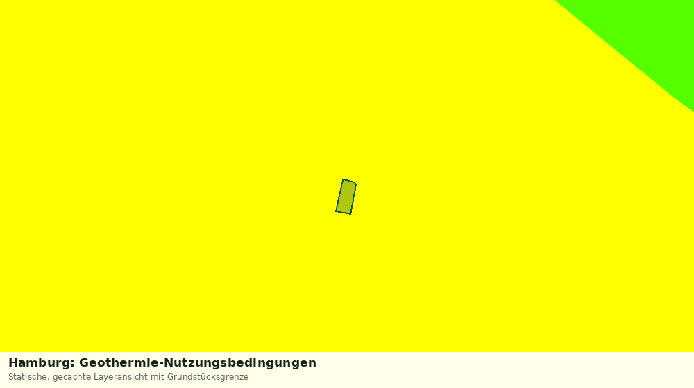 Statische Kartenansicht: Hamburg: Geothermie-Nutzungsbedingungen