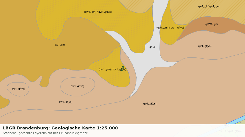 Statische Kartenansicht: LBGR Brandenburg: Geologische Karte 1:25.000