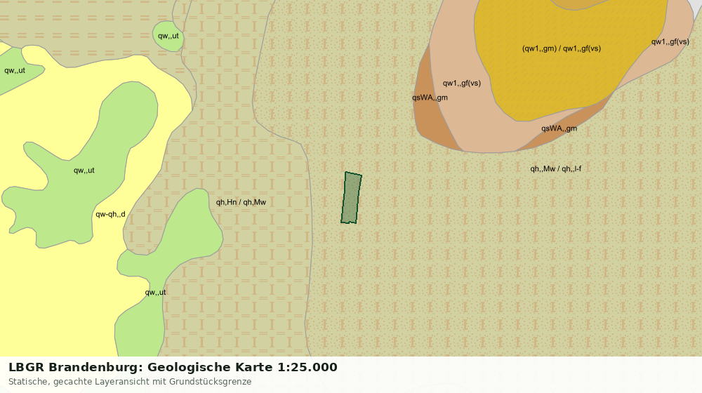 Statische Kartenansicht: LBGR Brandenburg: Geologische Karte 1:25.000