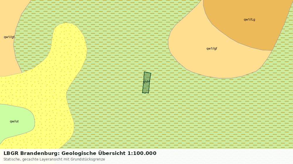 Statische Kartenansicht: LBGR Brandenburg: Geologische Übersicht 1:100.000
