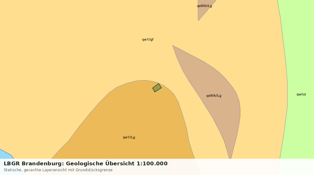 Statische Kartenansicht: LBGR Brandenburg: Geologische Übersicht 1:100.000