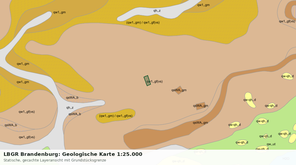 Statische Kartenansicht: LBGR Brandenburg: Geologische Karte 1:25.000