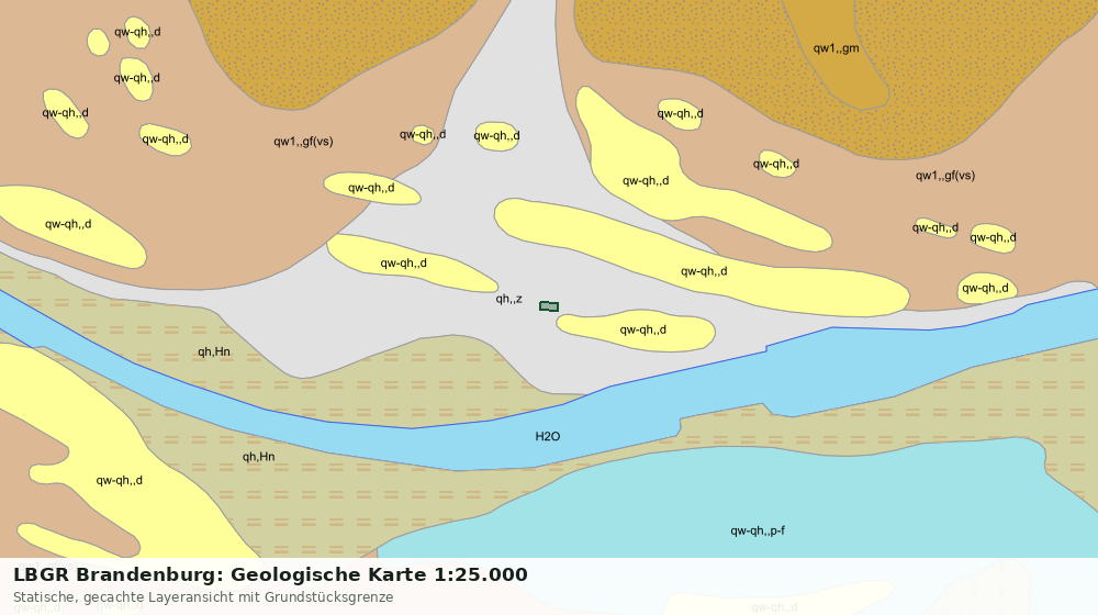 Statische Kartenansicht: LBGR Brandenburg: Geologische Karte 1:25.000