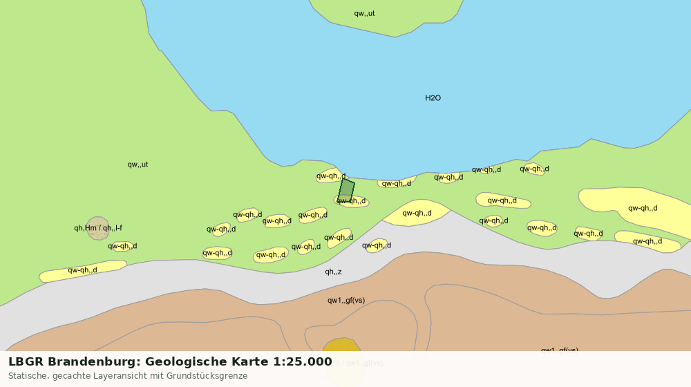 Statische Kartenansicht: LBGR Brandenburg: Geologische Karte 1:25.000