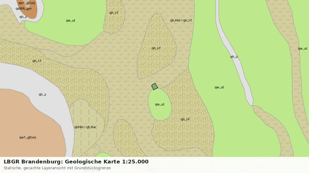 Statische Kartenansicht: LBGR Brandenburg: Geologische Karte 1:25.000